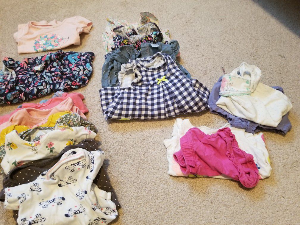 Lot of 12 month Baby Girl Summer Clothing