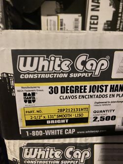 White Cap Hanger Nails