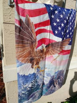 American patriotic flag with Eagle
