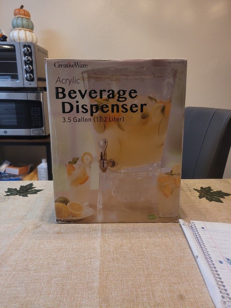 CreativeWare Acrylic Beverage Dispenser 3.5 Gallon