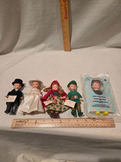"Madam Alexander" miniature dolls-McDonalds VTG  2002-2004,lot of 5