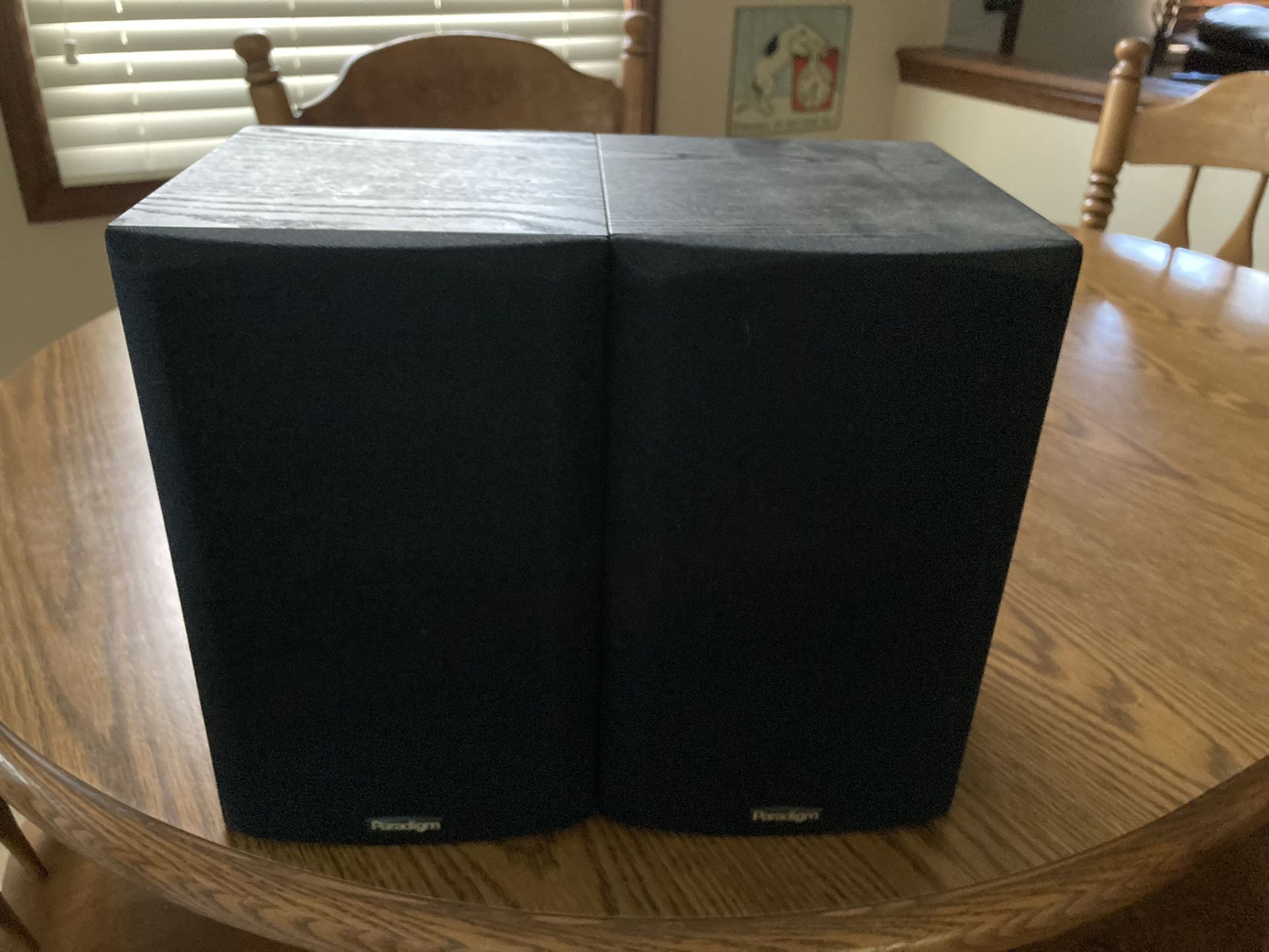 Paradigm, bookshelf, speakers set of two atom, V3 is the model