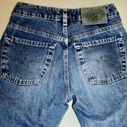 Vtg Y2K Silver Brand Girls Boot Cut Distressed 5 Pocket Blue Denim Jeans 10