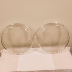 Very Large (13" x 2"; Internal width 12"), Heavy (1.5 - 2 lbs. ea.), ROUND GLASS BAKING DISH - only 1 left - price is firm.