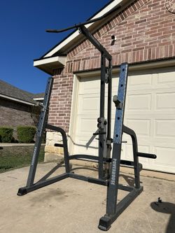Squat Rack With Lat Pull And Some Attachments
