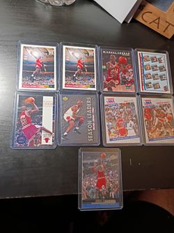 Michael Jordan Basketball Card Lot (9 Cards)