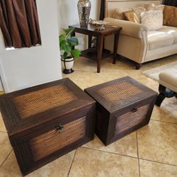 2 Large Wooden Boxes Selling Both Together