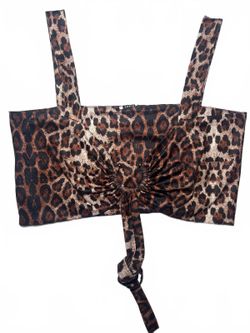 Cheetah Bustier O-Ring Top