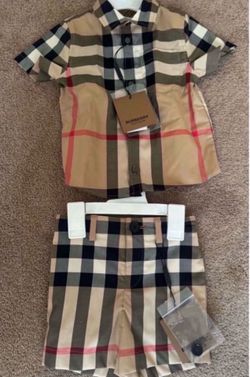 Burberry Toddler Set (Shirt 12m) Shorts(18m) BRAND  NEW (will Sell Separate) PRICES ARE FIRM