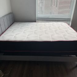 High-Quality Queen Bed Set - Mattress and Base Included