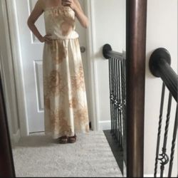 Women’s Strapless Spring Seashell Maxi Dress 