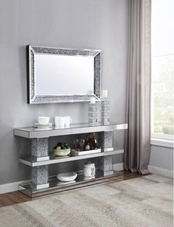 Mirrored console table & Mirror