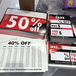 Sale signage