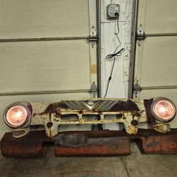 1957 Ford Truck Front End Vintage Barn Garage Art