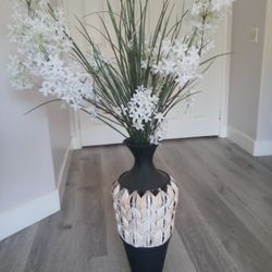 Jarrón Floral Flores Artificiales