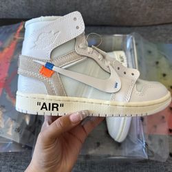 Virgil Abloh Archive x Jordan 1 Retro High OG 'Alaska' size 4