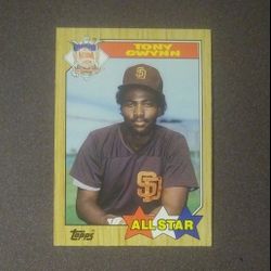1987 Topps Tony Gwynn San Diego Padres #599 All-Star National Baseball Card Vintage Collectible Trading Sports MLB Major League Professional Pro