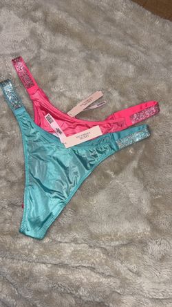 Victoria's Secret Rhinestone Thong Panties Set of 2