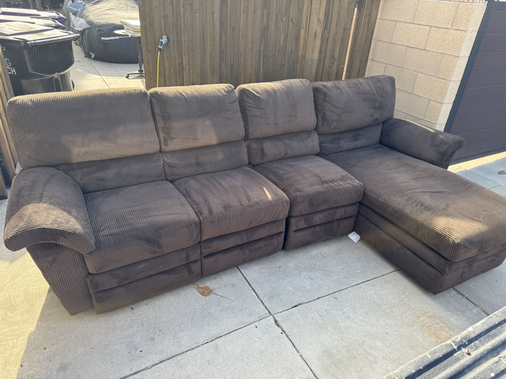 Large Brown Sectional Couch