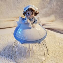 Vintage 1950's  Ceramic  Lefton Nurse  with thermometer.