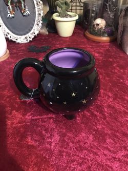 Black And Purple Halloween Cauldron Mug