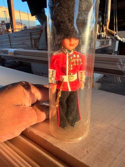 British Royal Guard Doll in Glass Tube