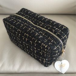 Black & Gold Makeup Bag