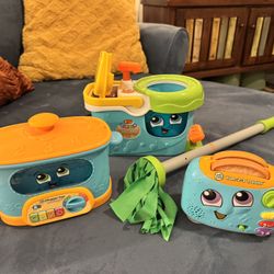Leap Frog Choppin’ Fun, Yum-2-3 Toaster, and Clean Sweep