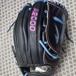 Wilson A2000 12” Glove With Custom Blue Laces 