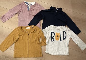 Set of 4 Long Sleeve Shirts For 2-3 Years Boy
