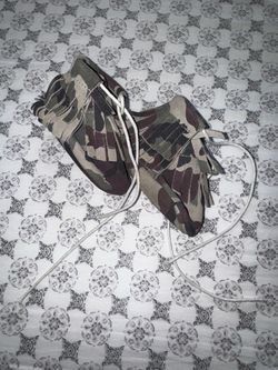 Camo Baby Moccasins with Fringe