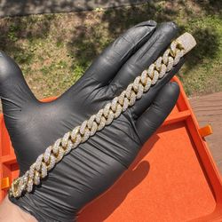 Gold diamond Cuban Bracelet 