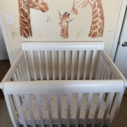 4-1 Mini Crib With Mattress 