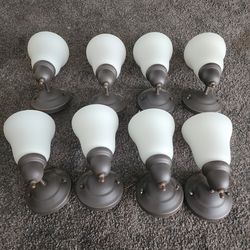 8 Wall Sconces With Bulbs