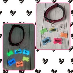 Custom Glow In The Dark Pet Tags