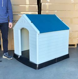 (NEW) $105 Waterproof Plastic Dog House for Large size Pet Indoor Outdoor Cage Kennel 36x36x39 inches