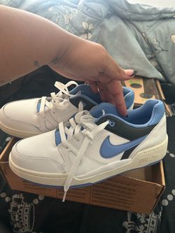 White/Blue nikes