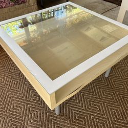 Glass Coffee Table And Glass End Table 