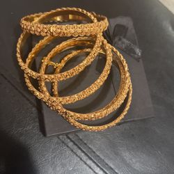 Gold  Plate Bangles Size 2.4