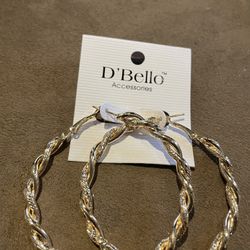 Gold hoop earrings medium