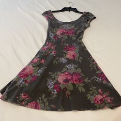 Grey Flower Dress