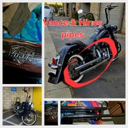 Vance Hines Motorcycle Pipes LOUD Make A Offer 