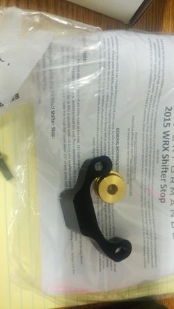 2015-17 subaru wrx only (not sti) perrin shifter stop and and brass shifter bushing