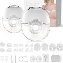 Hands Free Breast Pump, Wearable Breastfeeding Pump, Portable Electric Breast Pump with 4 Modes & 12 Suction Levels, Soft Doublefit Flange Inserts 19/