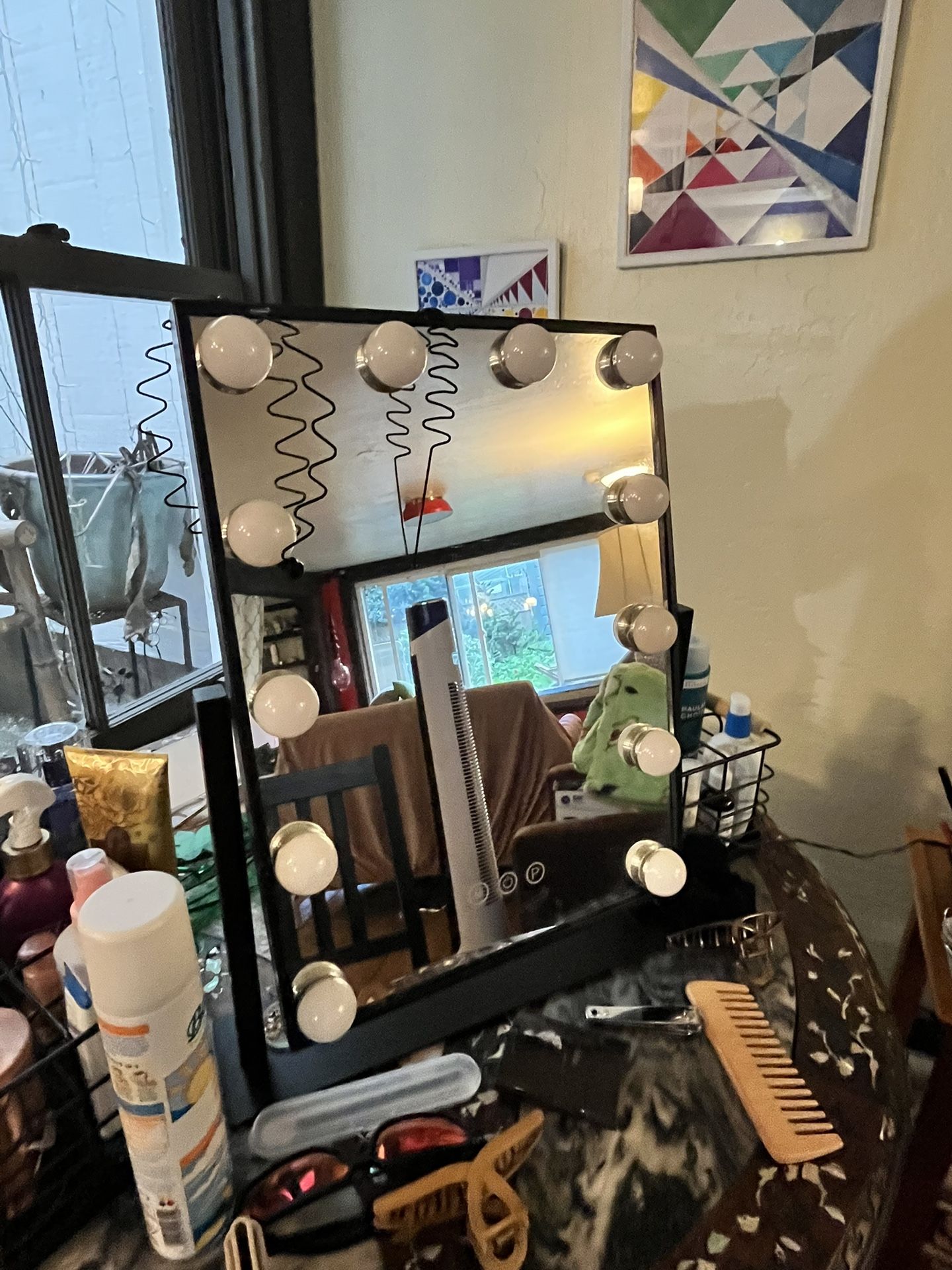 Vanity makeup mirror