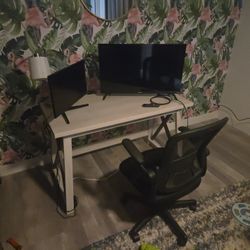 Desk + Chair + Monitors