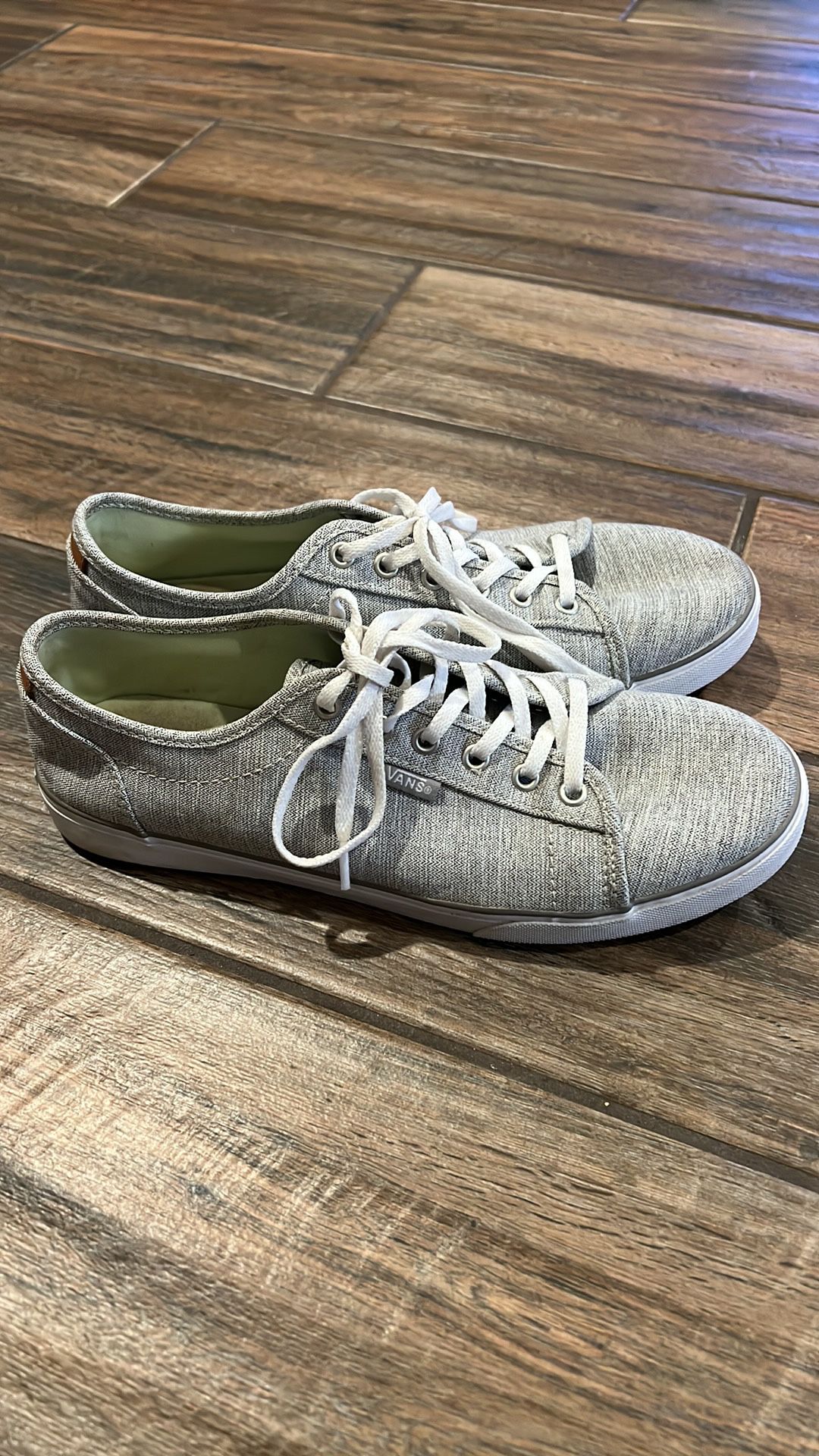Vans Ortholite low skate canvas grey laced shoes size 8 1/2 women’s