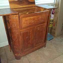 Carved wooden bar