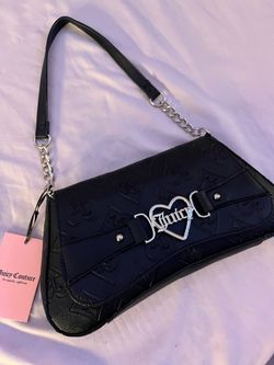 Juicy Couture black & silver shoulder bag