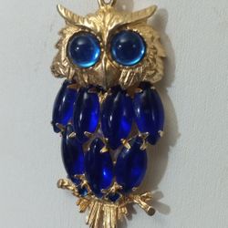 Vintage Reticulated Owl Pendant